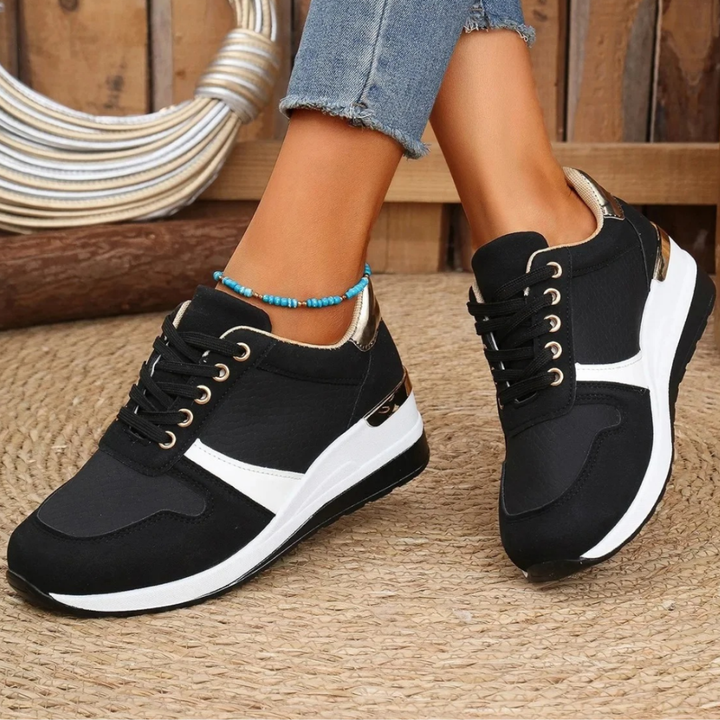 Faye | Women's Suede Lace-Up Wedge Sneakers