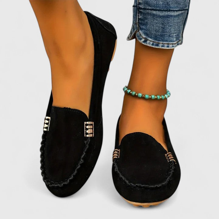 Faye | Women's Suede Moccasin Loafer Flats