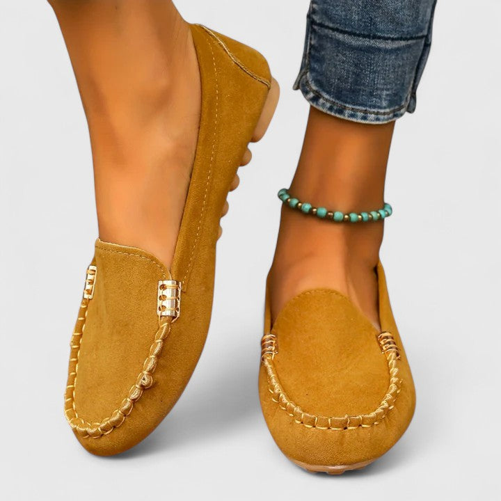 Faye | Women's Suede Moccasin Loafer Flats