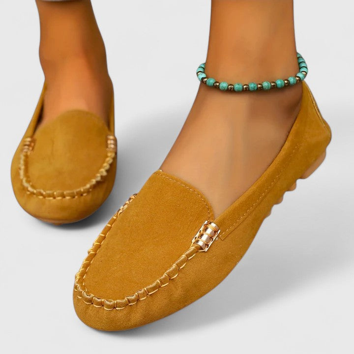 Faye | Women's Suede Moccasin Loafer Flats