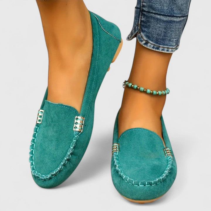 Faye | Women's Suede Moccasin Loafer Flats