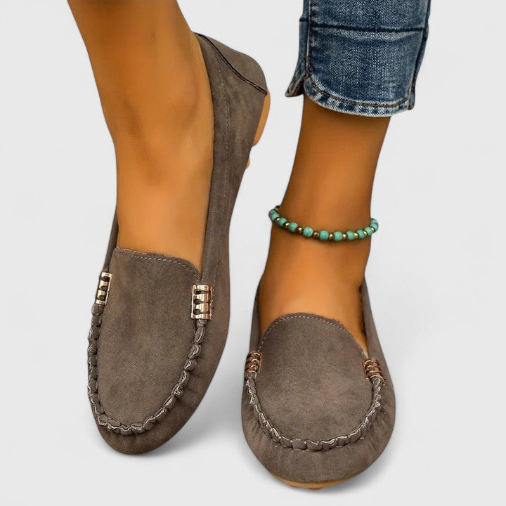 Faye | Women's Suede Moccasin Loafer Flats