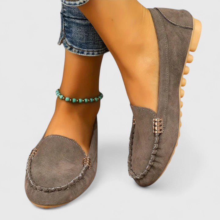 Faye | Women's Suede Moccasin Loafer Flats