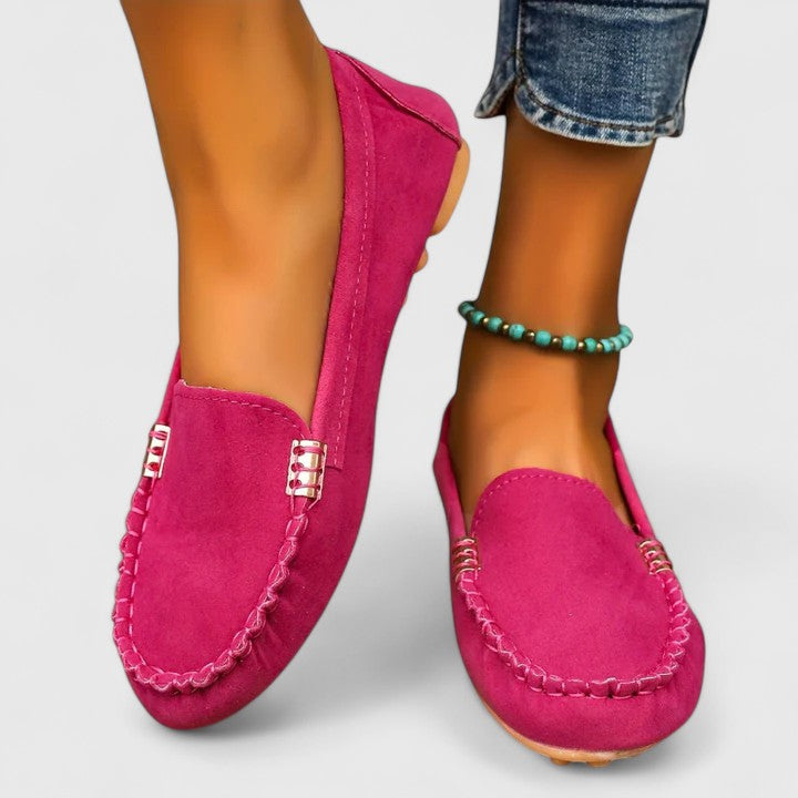 Faye | Women's Suede Moccasin Loafer Flats