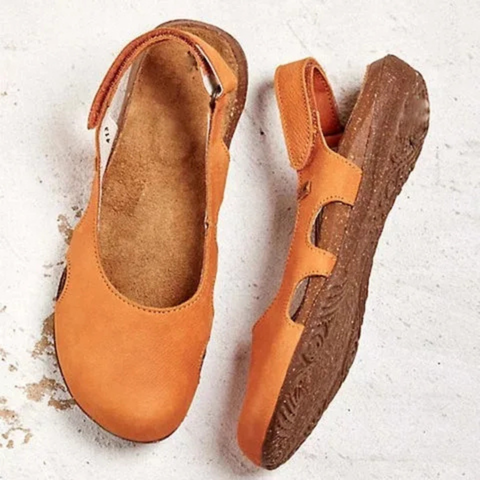 Greer | Women's Leather Orthopaedic Closed-Toe Slingback Sandals