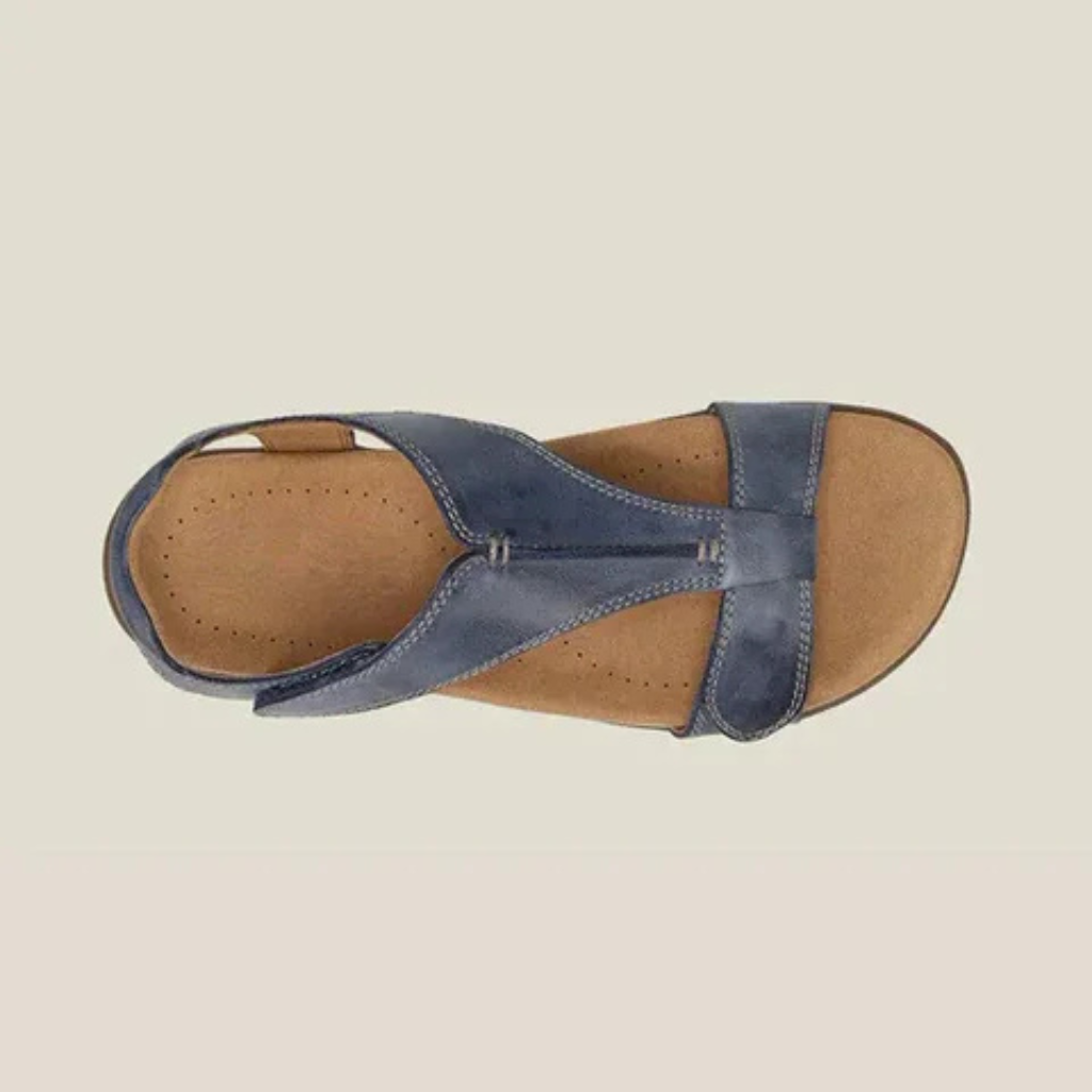 Harlow | Women's Leather Arch-Support Adjustable Strap Sandals