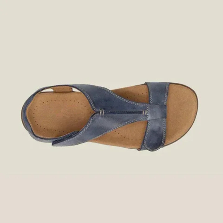 Harlow | Women's Leather Arch-Support Adjustable Strap Sandals