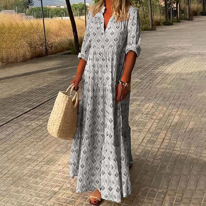 Haven | Women's Linen Short Sleeve Pocket Maxi Dress