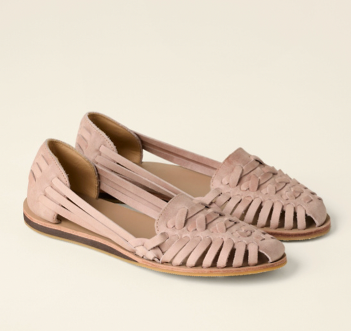 Ines | Women's Leather Woven Huarache Flat Sandals