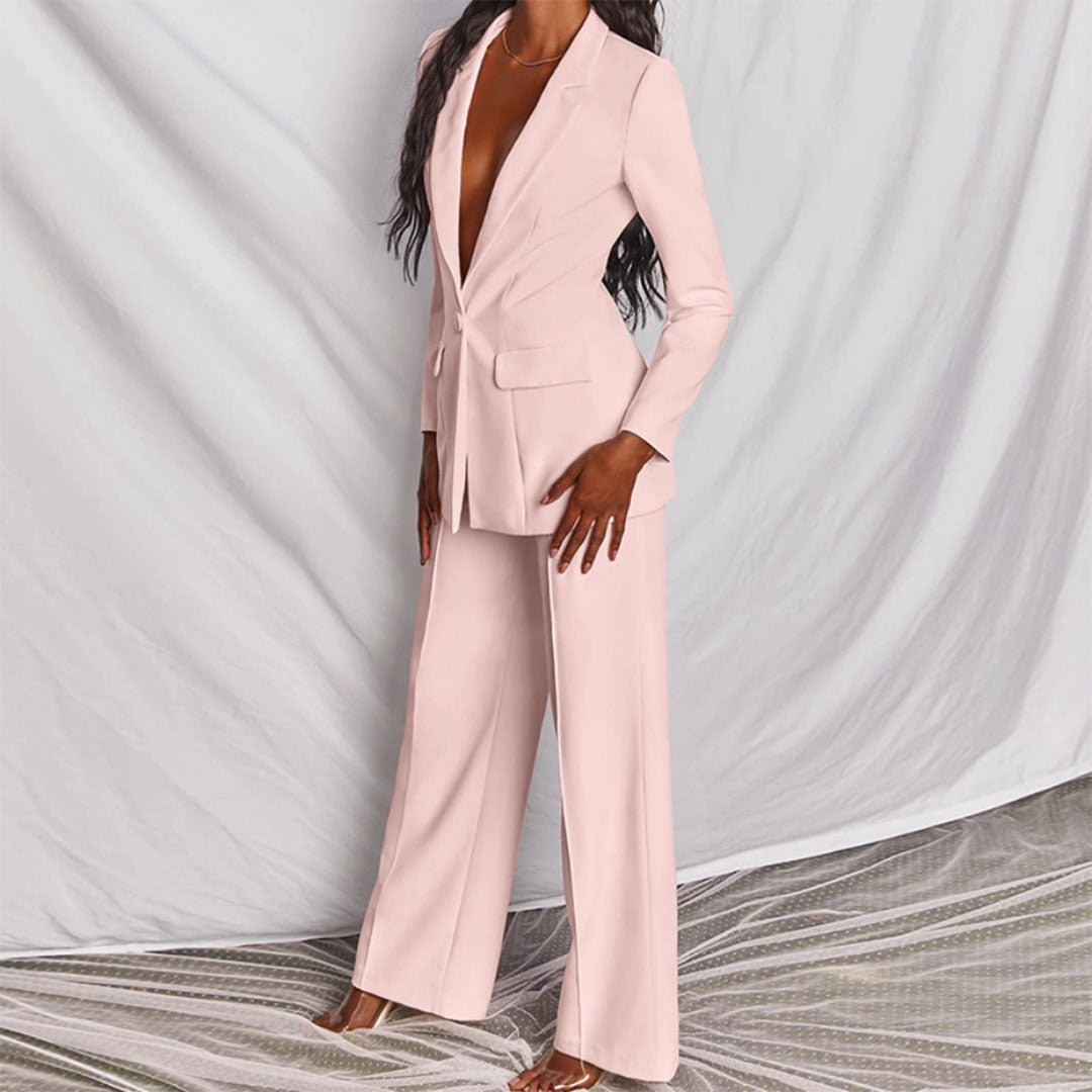 Joelle | Women's Stretch Wide-Leg Trouser Suit Chic