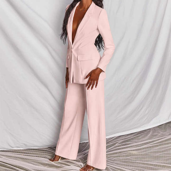 Joelle | Women's Stretch Wide-Leg Trouser Suit Chic