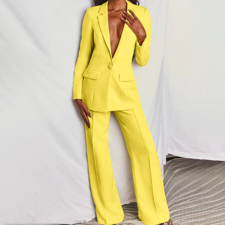 Joelle | Women's Stretch Wide-Leg Trouser Suit Chic