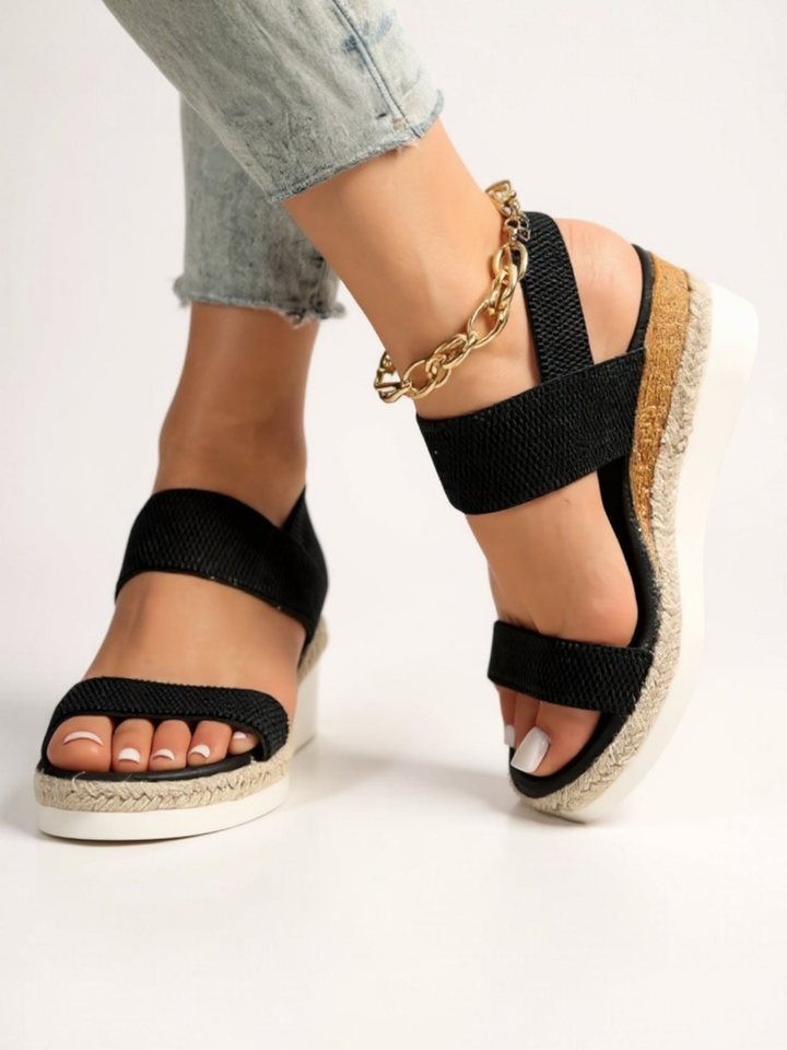 Jolene | Women's Arch-Support Elastic Strap Flat Sandals