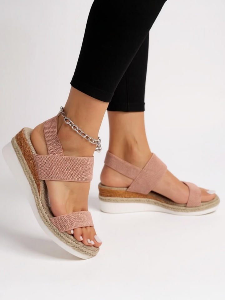 Jolene | Women's Arch-Support Elastic Strap Flat Sandals