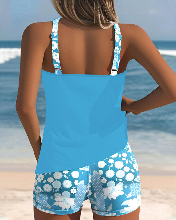 Jolene | Women's Breathable Floral Print Tankini & Shorts Set
