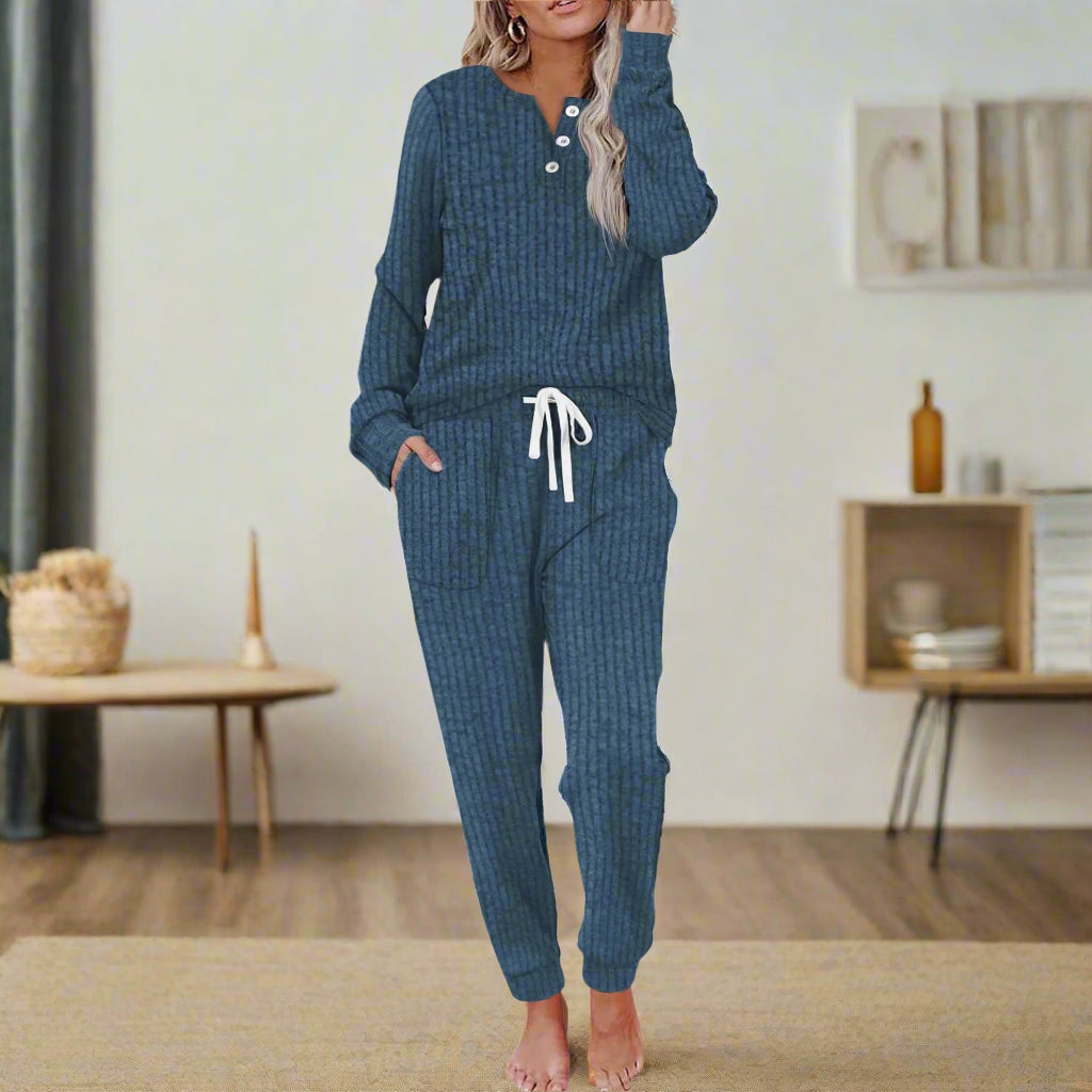 Jolene | Women's Cotton-Blend Loungewear Pyjama Set