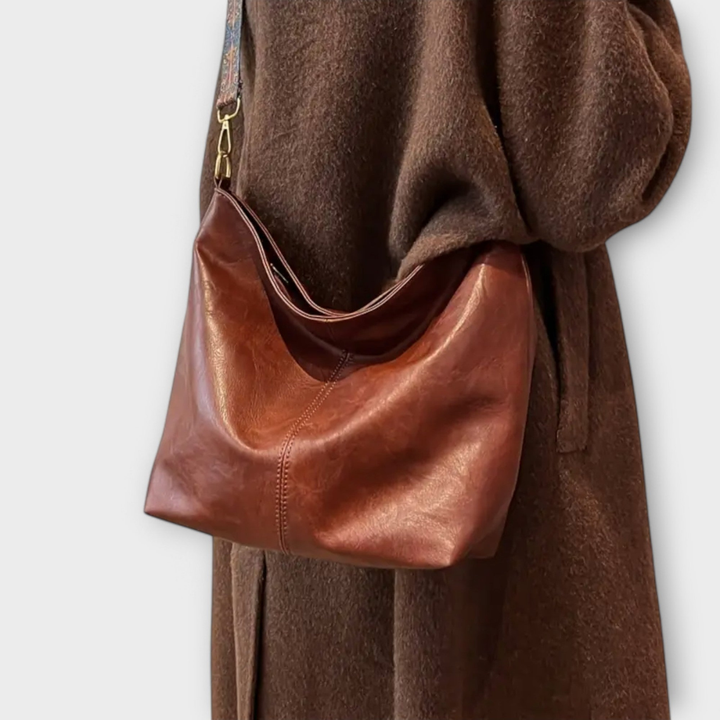 Jolene | Women's Leather Hobo Shoulder Bag with Woven Strap