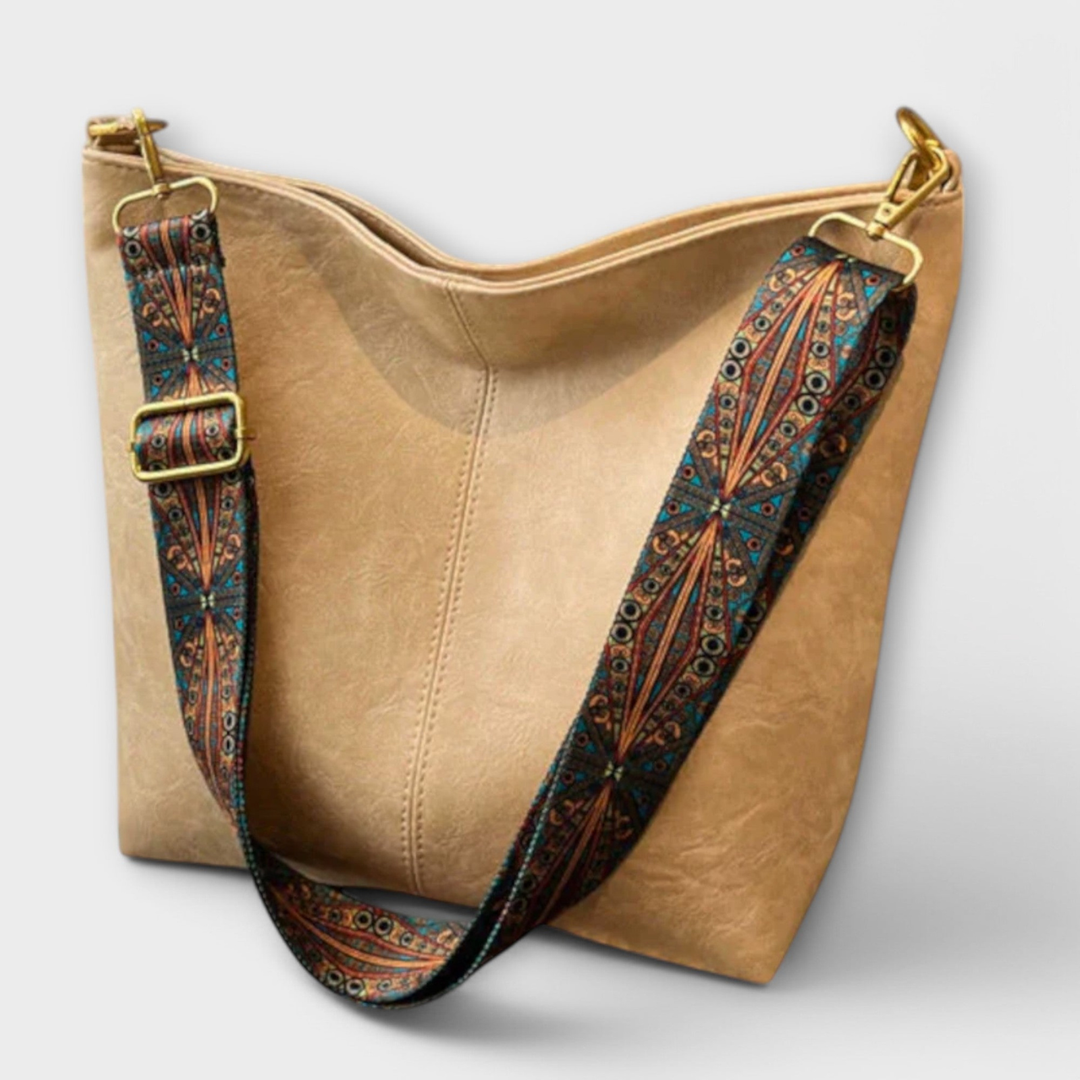 Jolene | Women's Leather Hobo Shoulder Bag with Woven Strap