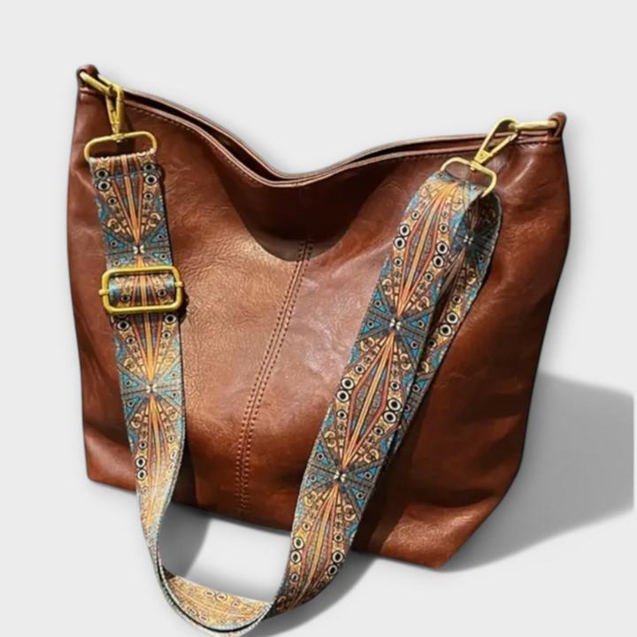Jolene | Women's Leather Hobo Shoulder Bag with Woven Strap