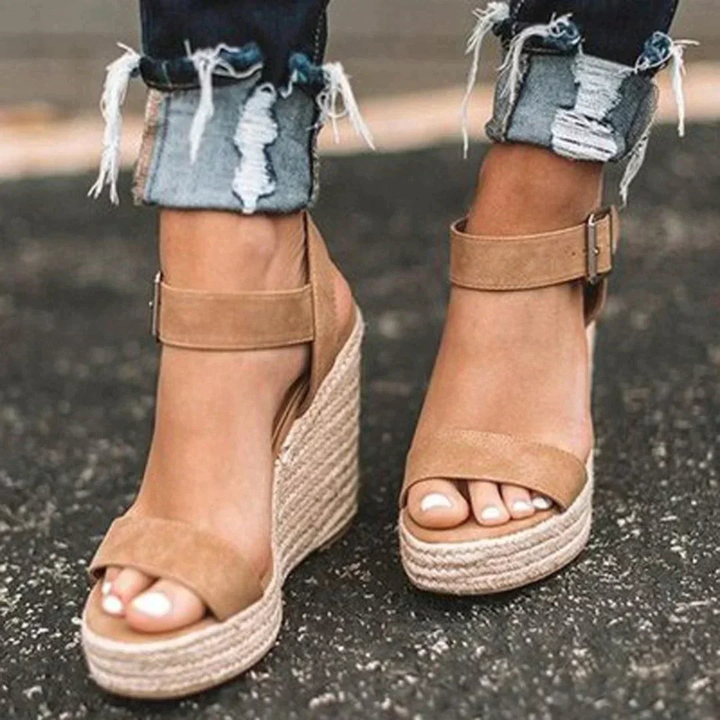 Jolene | Women's Suede Espadrille Wedge Sandals