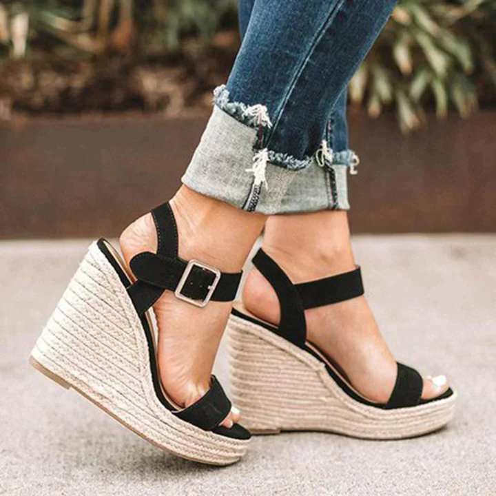 Jolene | Women's Suede Espadrille Wedge Sandals