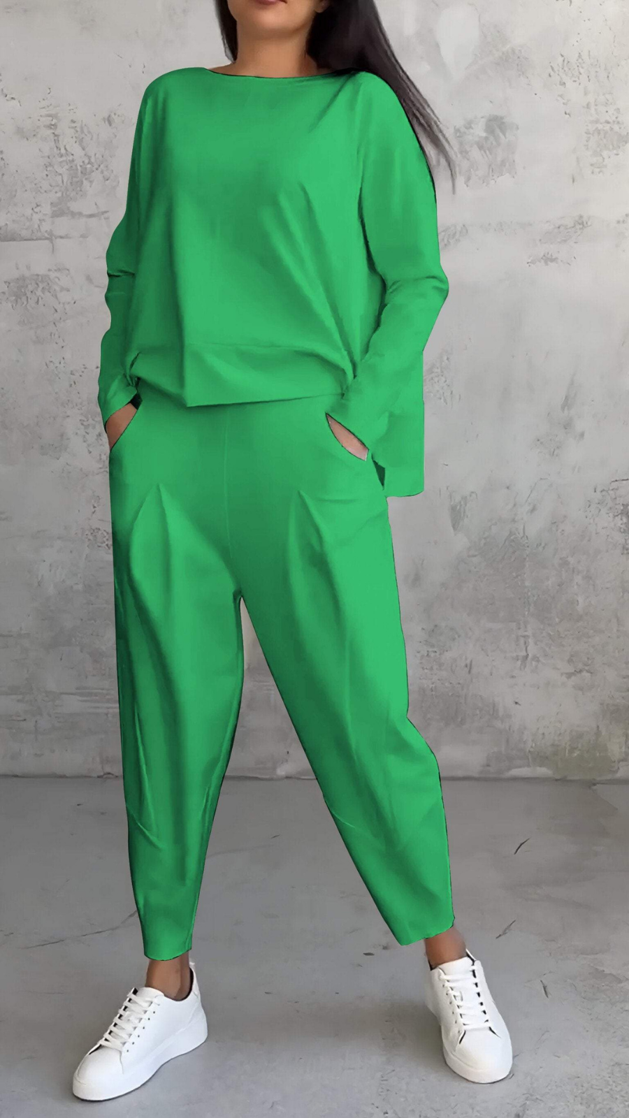 Kira | Women's Cotton-Blend Relaxed Top and Trouser Set