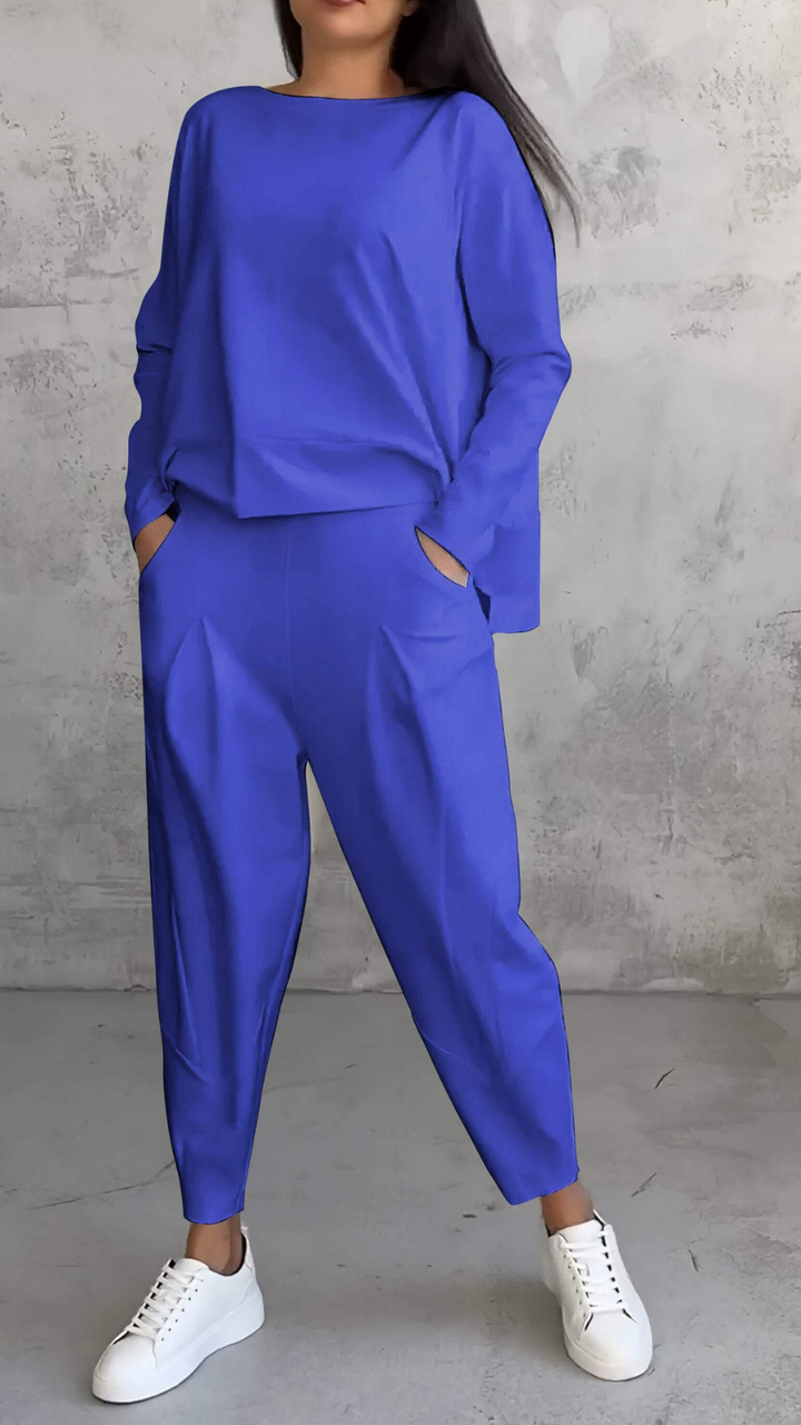Kira | Women's Cotton-Blend Relaxed Top and Trouser Set