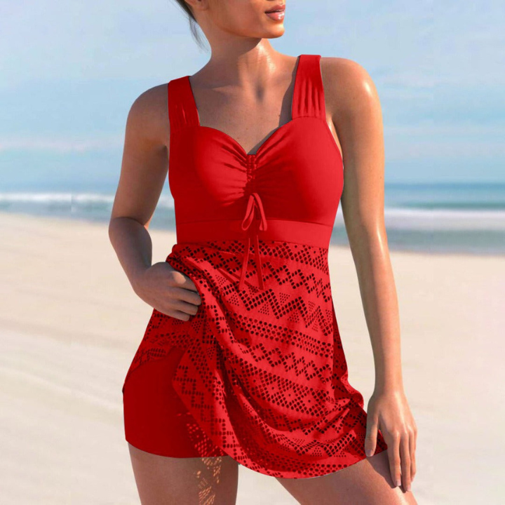 Laguna | Women's Stretch Overlay Tankini Swimdress