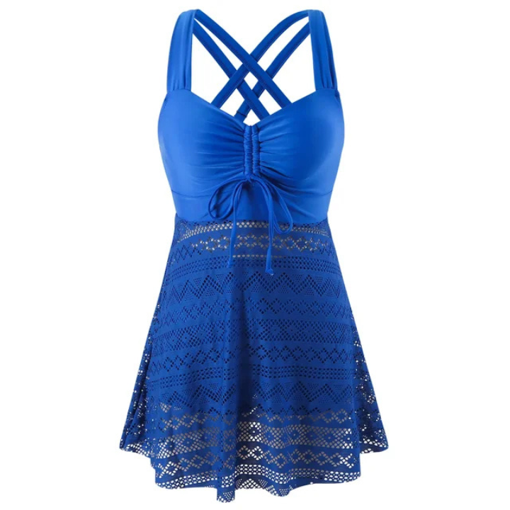 Laguna | Women's Stretch Overlay Tankini Swimdress