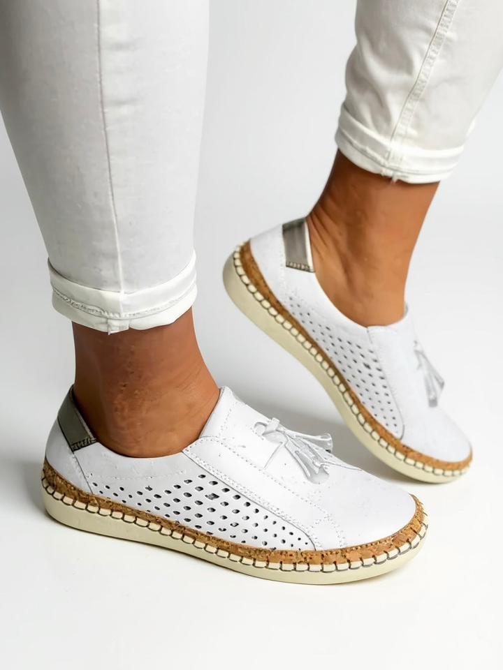 Laurel | Women's Suede Perforated Slip-On Loafers