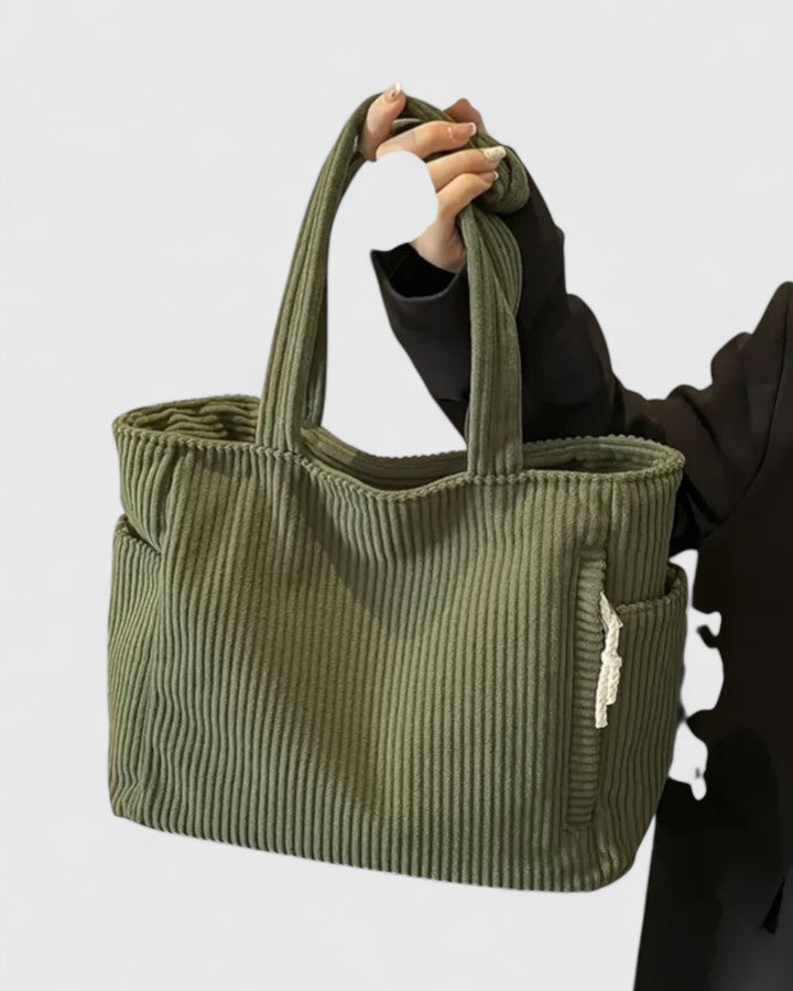 Mabel | Women's Corduroy Large Capacity Shoulder Tote Bag