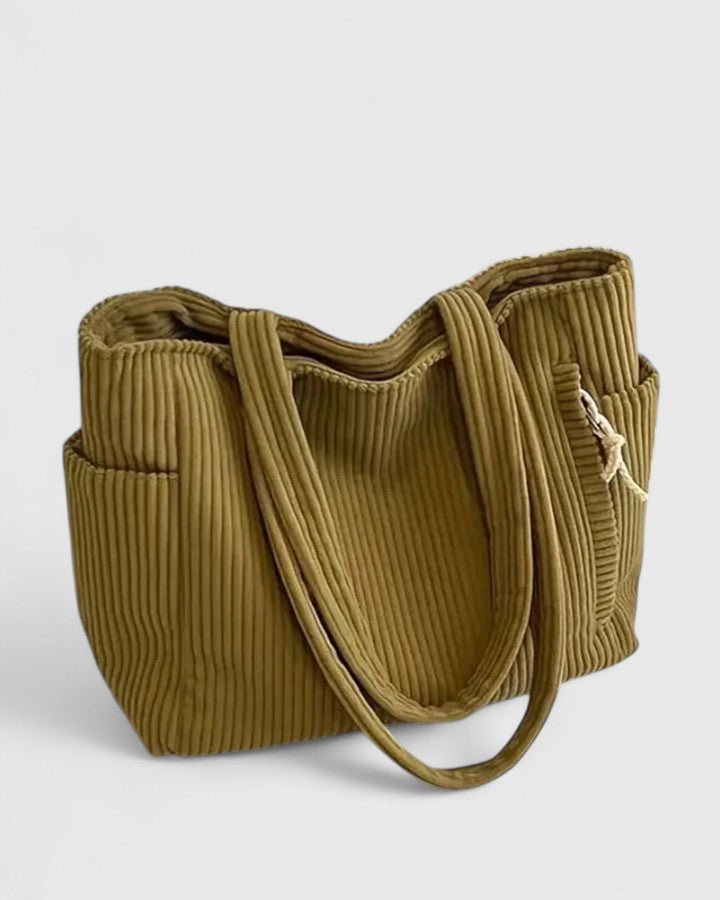 Mabel | Women's Corduroy Large Capacity Shoulder Tote Bag