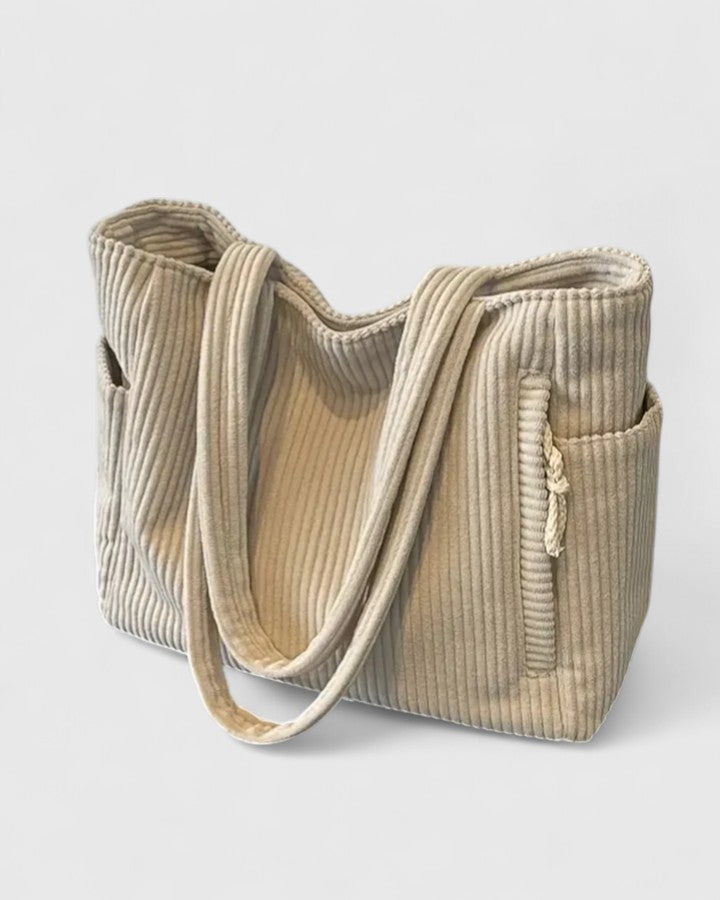 Mabel | Women's Corduroy Large Capacity Shoulder Tote Bag