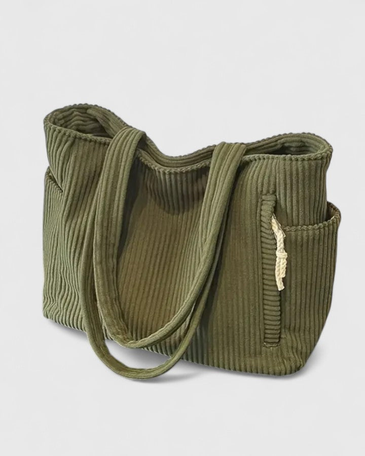 Mabel | Women's Corduroy Large Capacity Shoulder Tote Bag