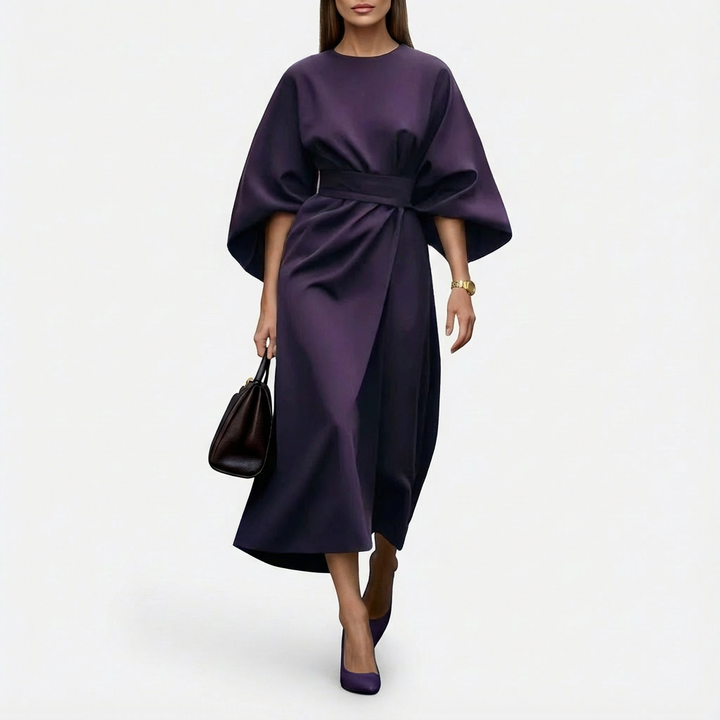 Mackenzie | Women's Wrap Midi Belted Dress