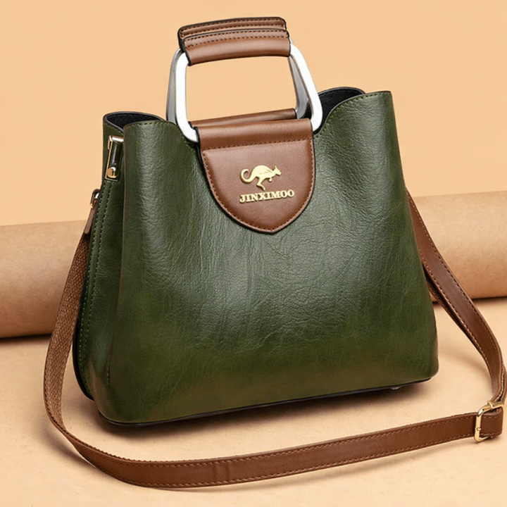 Maren | Women's Vegan Leather Structured Top-Handle Crossbody Bag