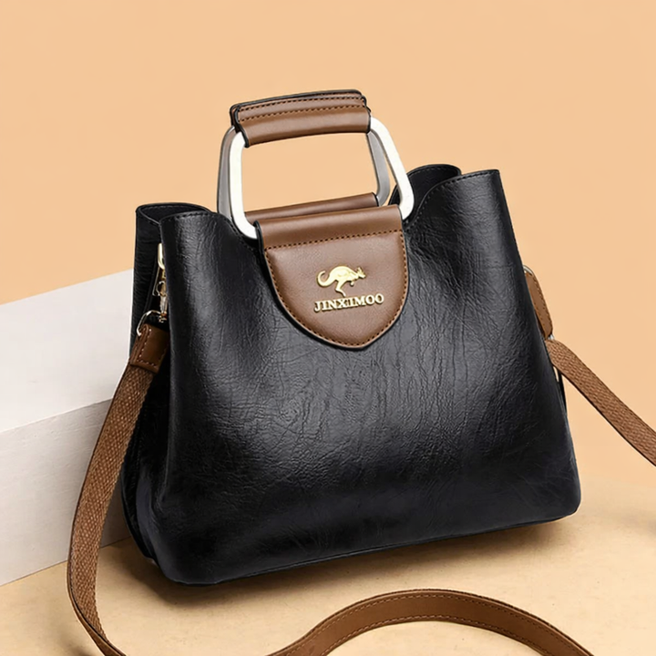 Maren | Women's Vegan Leather Structured Top-Handle Crossbody Bag