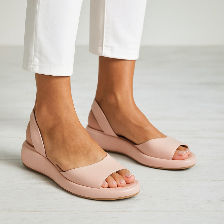 Marisol | Women's Leather Peep-Toe Platform Slingbacks