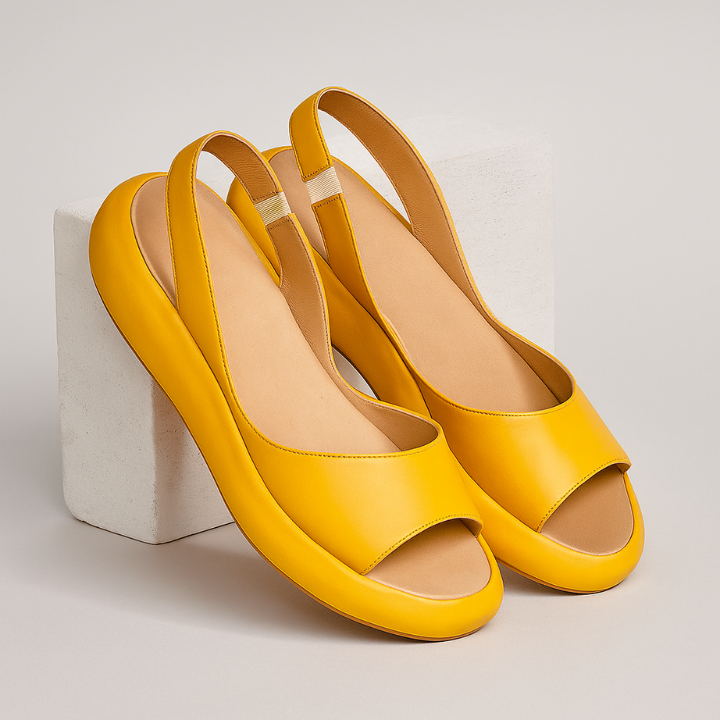 Marisol | Women's Leather Peep-Toe Platform Slingbacks
