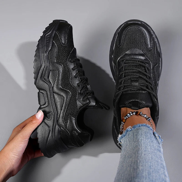 Marlowe | Women's Breathable Chunky Sole Lace-Up Trainers