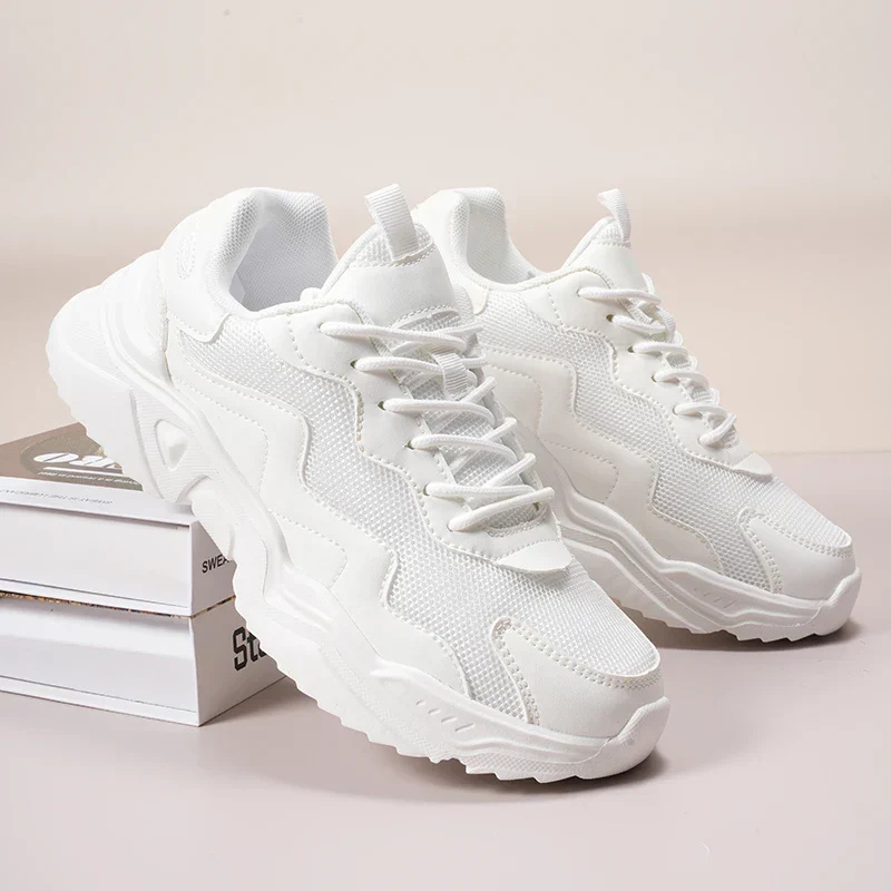 Marlowe | Women's Breathable Chunky Sole Lace-Up Trainers