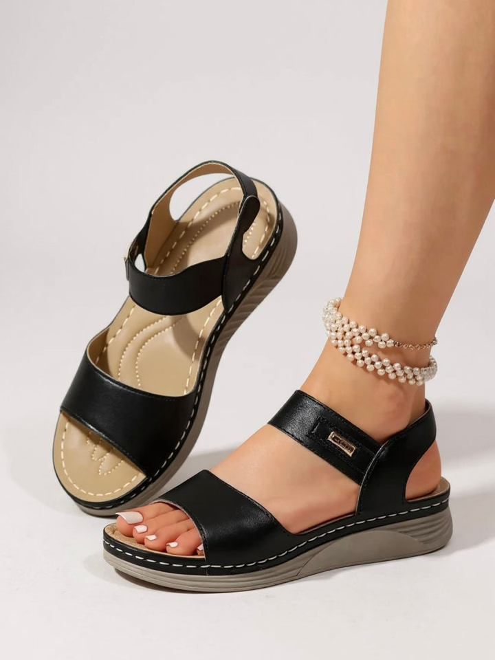 Marlowe | Women's Leather Comfort Flatform Sandals