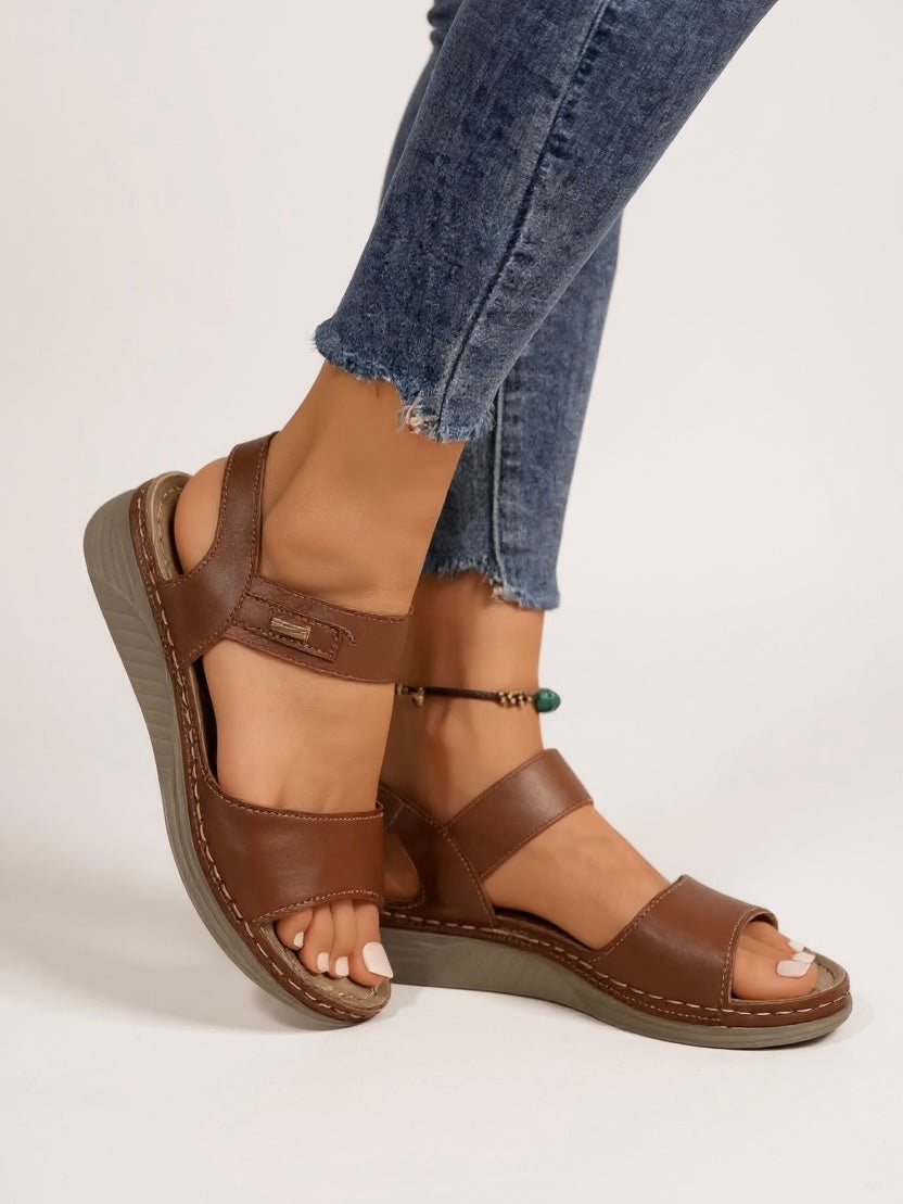 Marlowe | Women's Leather Comfort Flatform Sandals