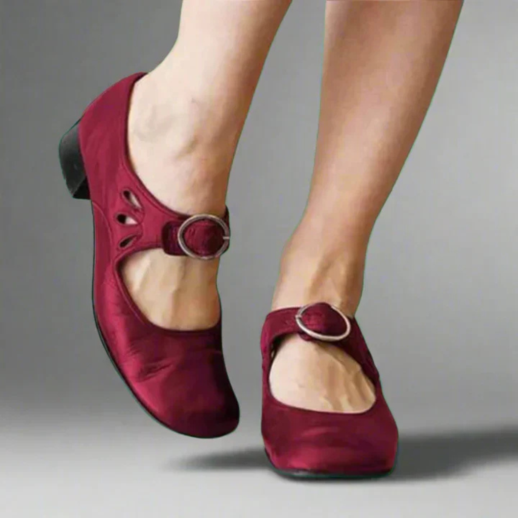 Marlowe | Women's Leather Mary Jane Low Heel Shoes