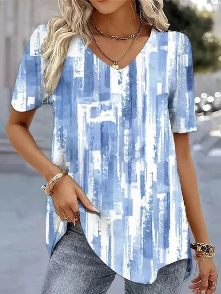 Niamh | Women's Cotton V-Neck Short Sleeve T-Shirt