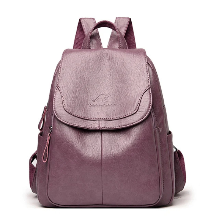 Nina | Women's Leather Flap-Top Backpack