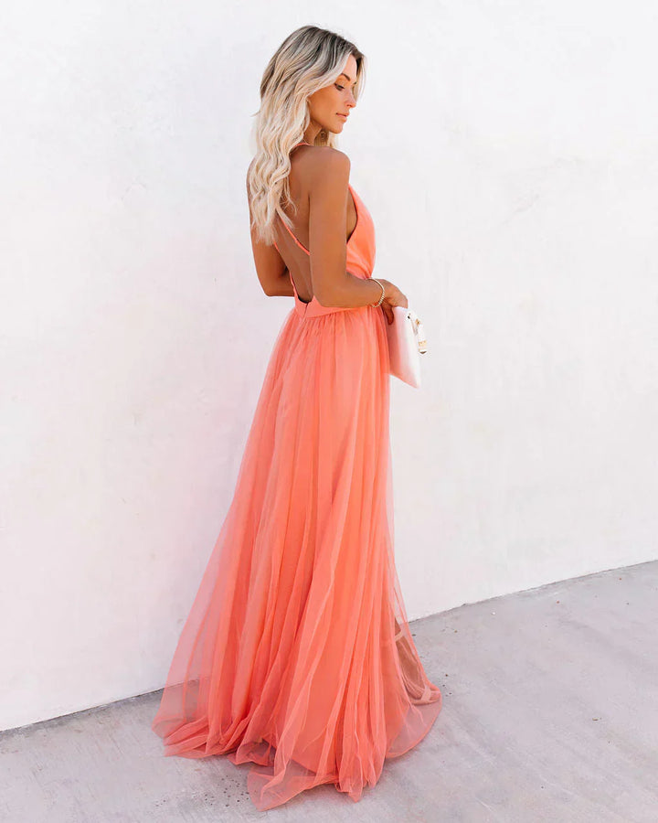 Sierra's Sunset Flow | Spaghetti Strap Maxi Dress
