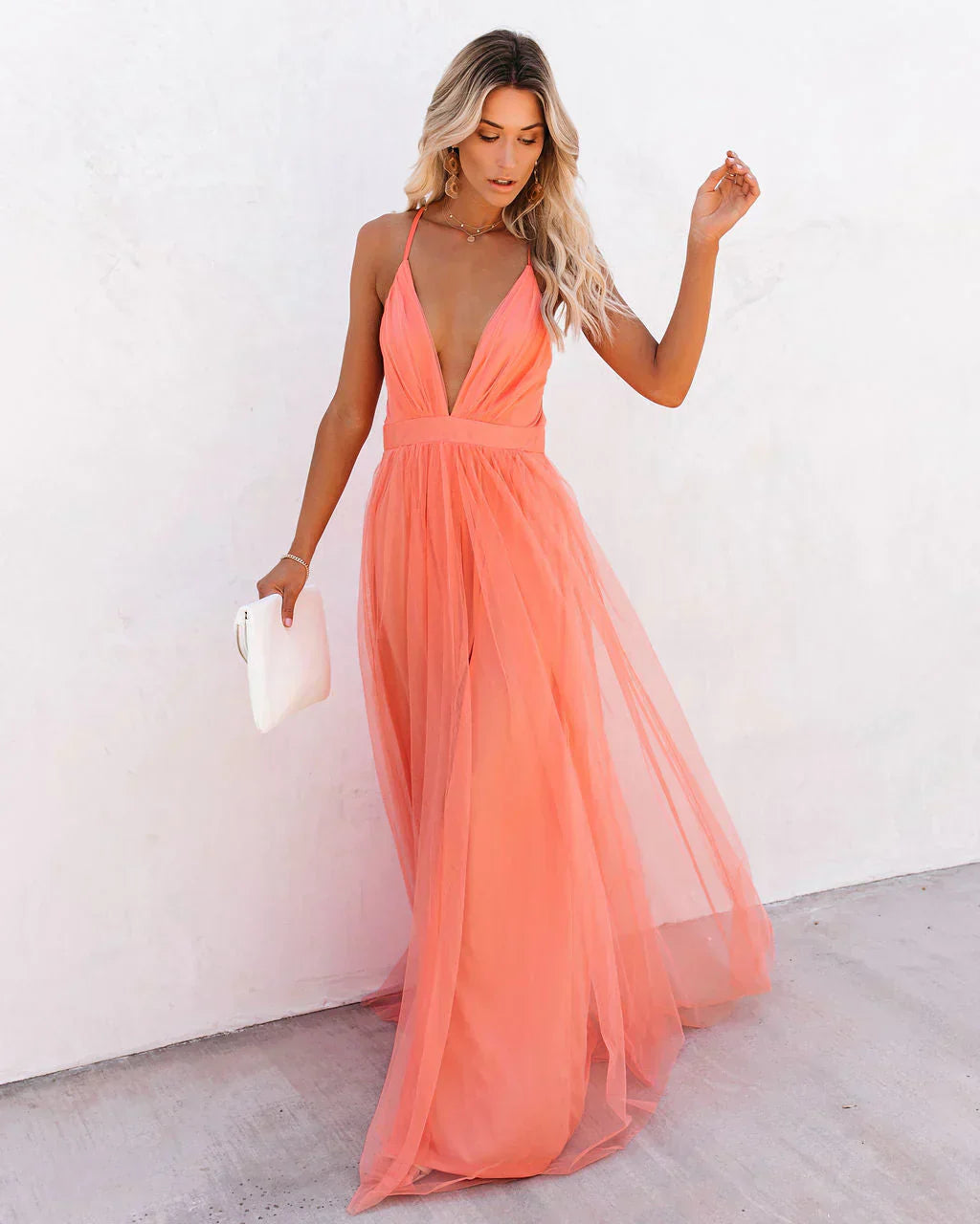 Sierra's Sunset Flow | Spaghetti Strap Maxi Dress