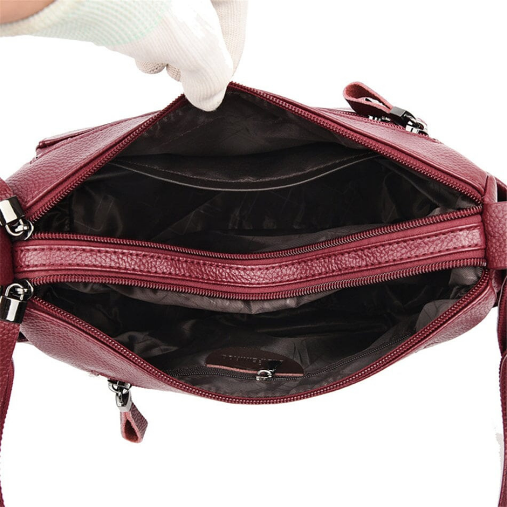 Petra | Women's Leather Multi-Pocket Crossbody Bag