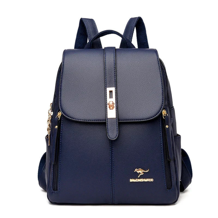 Petra | Women's Leather Twist-Lock Flap Backpack